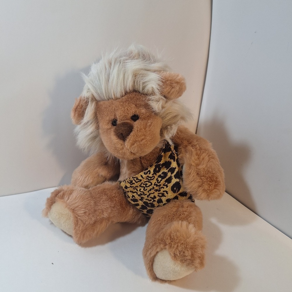 GUND TARZ Caveman Lion Plush Stuffed Animal 12" Vintage 1990
